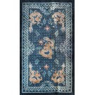 Vintage 1980 Silk Chinese Dragon Carpet